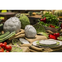 Grüne Steingutschale S, 14,4 x 12 x 5 cm | Artischocke