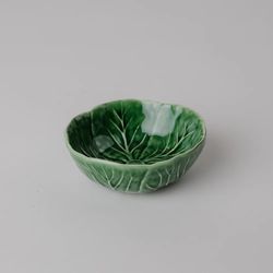 Groen aardewerk schaal S, Ø 12 x 4,5 cm | Kool