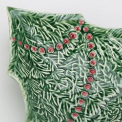 Ciotola in terracotta verde e rossa S, 18,5 x 15,5 x 4 cm | Natale