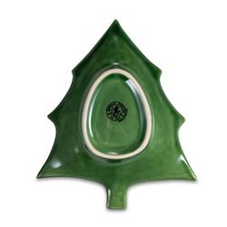 Ciotola in terracotta verde e rossa S, 18,5 x 15,5 x 4 cm | Natale