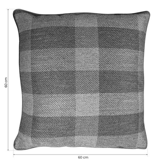 BONN | Light gray padded cushion 60 x 60 cm