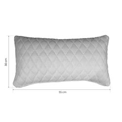 BONN | Capa de almofada com tecido acolchoado cinza claro 55 x 30 cm