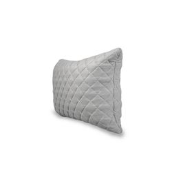 BONN | Capa de almofada com tecido acolchoado cinza claro 55 x 30 cm