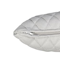 BONN | Light gray quilted woven cushion cover 45 x 45 cm