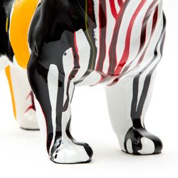 Boston terriër in veelkleurige polyresin, 34x14x27 cm