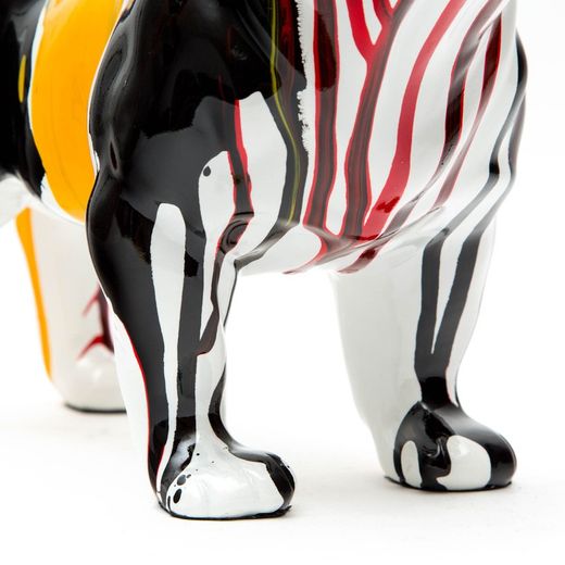 Boston terriër in veelkleurige polyresin, 34x14x27 cm