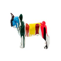 Εκπτωτική συσκευασία με 2 αξιολάτρευτα Boston Terrier σε πολύχρωμη πολυρεζίνη