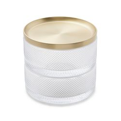 Glass jar in gold, Ø 13 x 11 cm | treasury