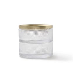 Glass jar in gold, Ø 13 x 11 cm | treasury