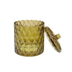 Bote de vidrio en verde, 10 x 10 x 12,5 cm | Pear