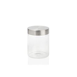 Vaso in vetro con coperchio metallico 700 M