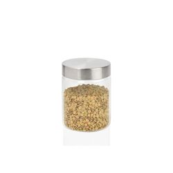 Vaso in vetro con coperchio metallico 700 M