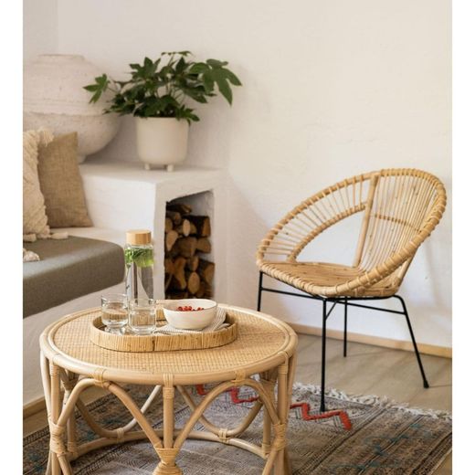 Bouteille en verre avec bouchon en bambou 1 L, Ø 8 x 26,5 cm