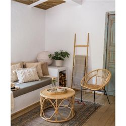 Bouteille en verre avec bouchon en bambou 1 L, Ø 8 x 26,5 cm