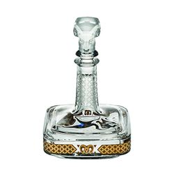 Gold- und transparente Glasflasche, 16,5 x 16,5 x 24 cm | RAM
