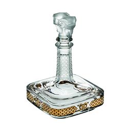 Gold- und transparente Glasflasche, 16,5 x 16,5 x 24 cm | RAM