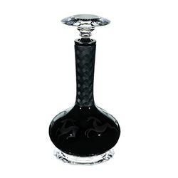 Glazen fles en zwart glas, Ø 16,6 x 32 cm | gazelle