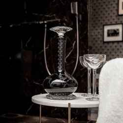 Glazen fles en zwart glas, Ø 16,6 x 32 cm | gazelle