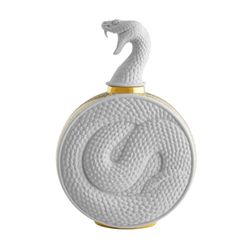 White and gold porcelain bottle, 20.42 x 8.73 x 29.37 cm | poison