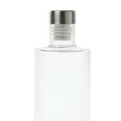 Clear glass bottle, 8 x 8 x 29.5 cm | Round