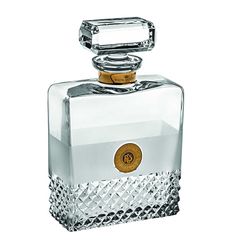 Bookman bottiglia di whisky in cristallo e oro trasparente e oro, 14,5 x 4 x 23 cm | I miei spiriti rari