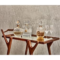 Bookman bottiglia di whisky in cristallo e oro trasparente e oro, 14,5 x 4 x 23 cm | I miei spiriti rari