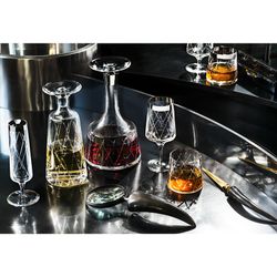 Bouteille à whisky en verre argenté et transparent, Ø 11 x 26,7 cm | Biarritz