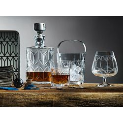 Garrafa de uísque de vidro transparente, 6,8 x 13 x 27,7 cm | Avenida