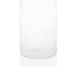 Bouteille ronde en verre et acier inoxydable 1,5 L, Ø 8 x 33,5 cm