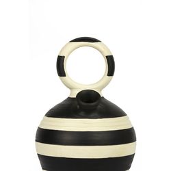 Kräm/svart lerkanna, Ø19x35cm