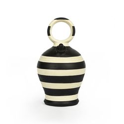 Kräm/svart lerkanna, Ø19x35cm