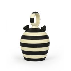 Kräm/svart lerkanna, Ø23x38cm