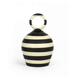 Kräm/svart lerkanna, Ø23x38cm