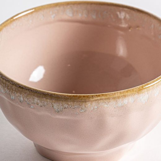 Ceramic bowl in cream and gold, Ø 14 x 8 cm | Ariadne