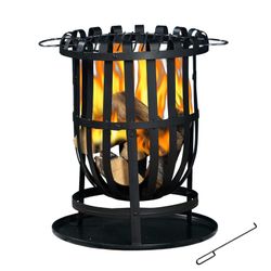 Braseiro de exterior em ferro preto, Ø 40 x 53 cm | Dana