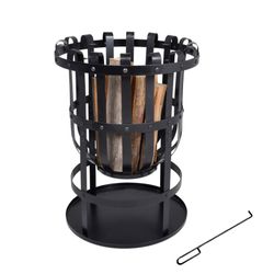 Braseiro de exterior em ferro preto, Ø 40 x 53 cm | Dana