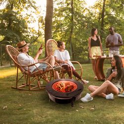 Μαύρο σιδερένιο μαγκάλι εξωτερικού χώρου, Ø 56 x 47 cm | Αλεπού