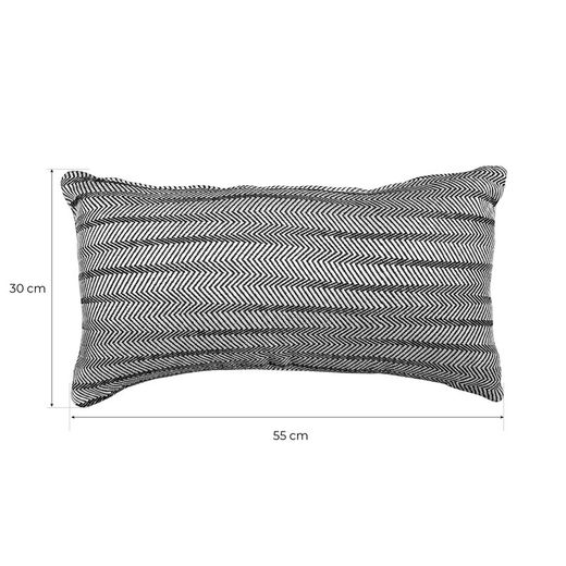 BREDA | Coussin motif zigzag noir et blanc 55 x 30 cm