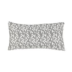 BREDA | Coussin imprimé géométrique gris et écru 55 x 30 cm
