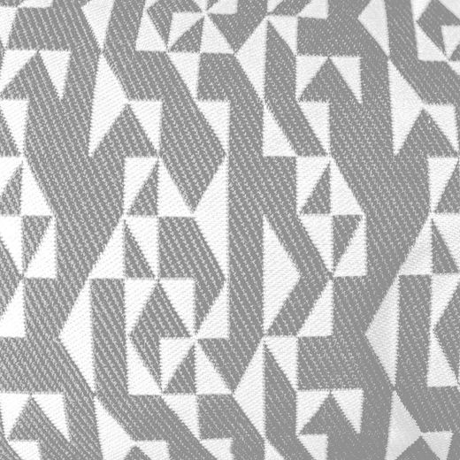 BREDA | Coussin imprimé géométrique gris et écru 55 x 30 cm