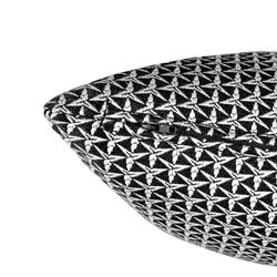 BREDA | Cushion with ecru and black triangular geometric print 55 x 30 cm