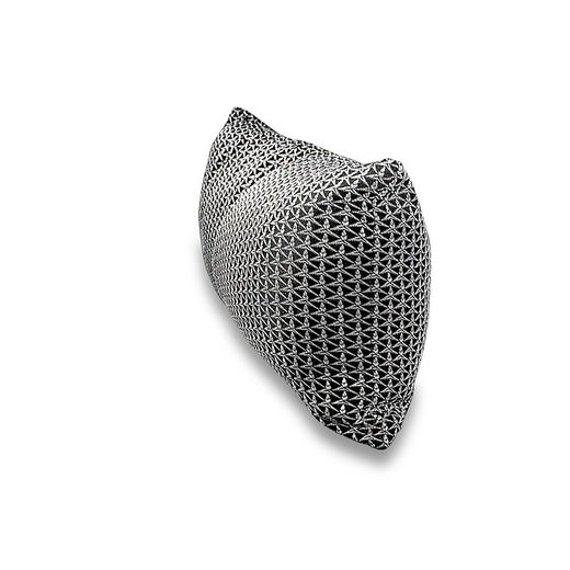 BREDA | Coussin à imprimé géométrique triangulaire écru et noir 55 x 30 cm