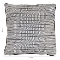 BREDA | Coussin imprimé lignes en zigzag noir et blanc 60 x 60 cm