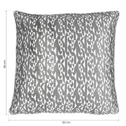 BREDA | Poszewka na poduszkę w szary i ecru geometryczny wzór 60 x 60 cm
