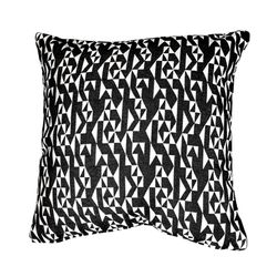 BREDA | Housse de coussin imprimé géométrique noir et blanc 45 x 45 cm