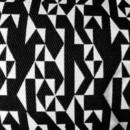 BREDA | Kussenhoes met zwart-witte geometrische print 55 x 30 cm