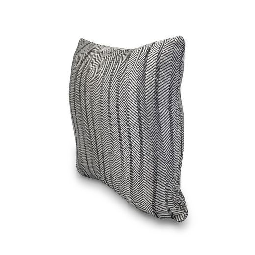 BREDA | Cushion cover with black and white zigzag lines print 45 x 45 cm