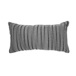 BREDA | Capa de almofada com padrão em ziguezague preto e branco 55 x 30 cm