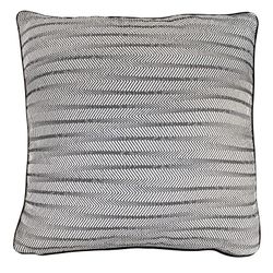 BREDA | Housse de coussin imprimé lignes en zigzag noir et blanc 60 x 60 cm