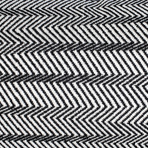 BREDA | Housse de coussin imprimé lignes en zigzag noir et blanc 60 x 60 cm